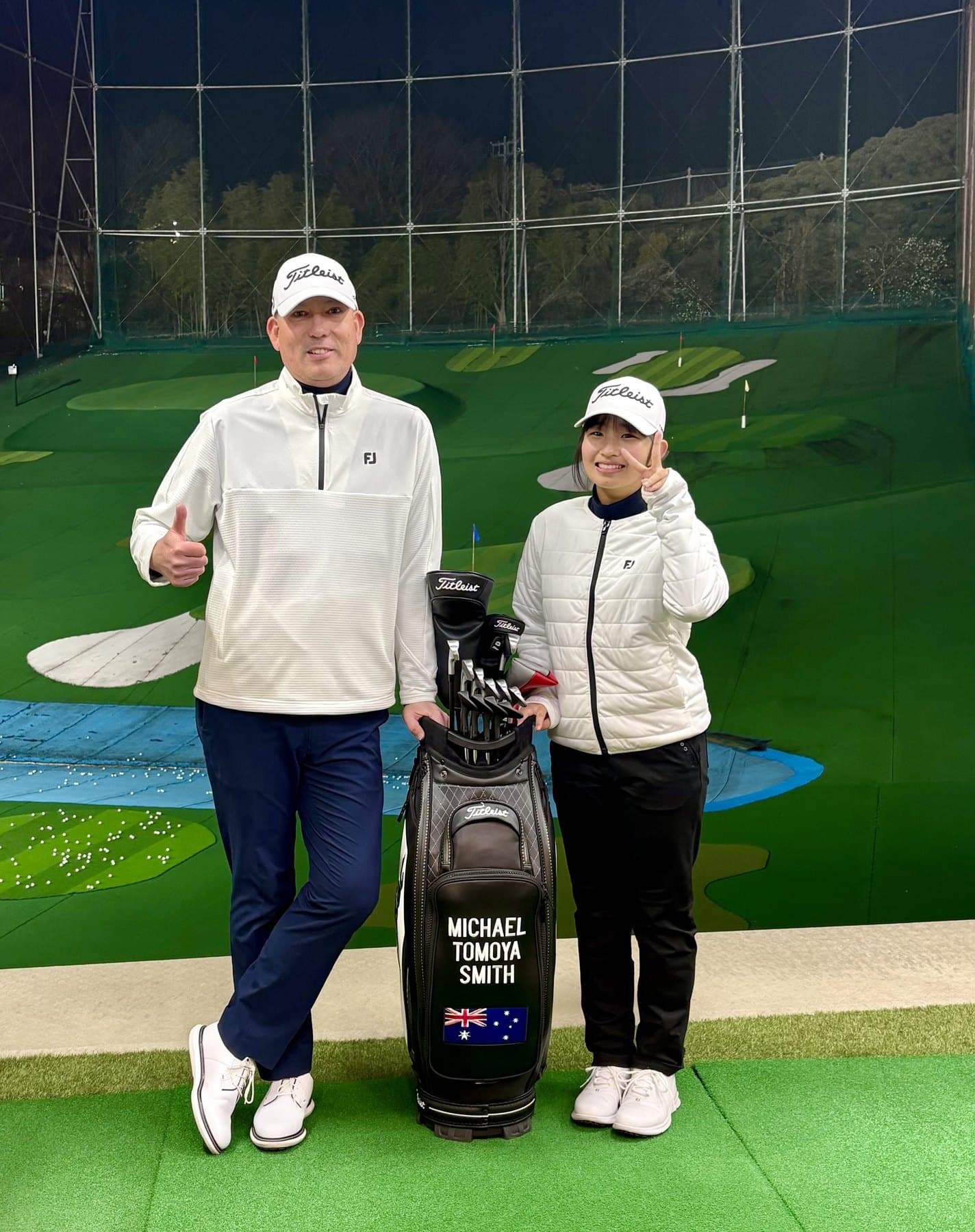 Coach Michael with his students at Umesato Country Club